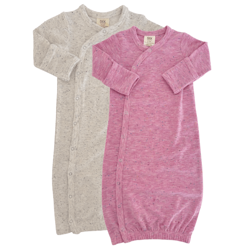 Dove & Pink Speckle / Gown 2-Pack