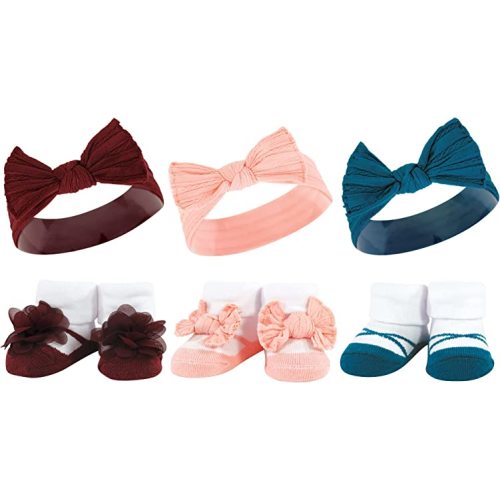 Hudson Baby Girl's Headband and Socks Giftset
