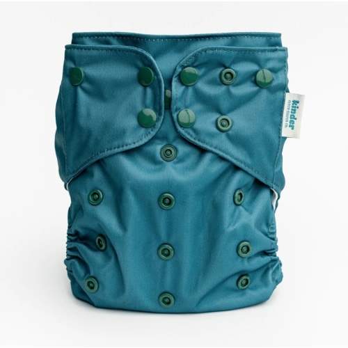 Teal: Essentials Pocket Cloth Diaper with Athletic Wicking Jersey, Grows with your Baby