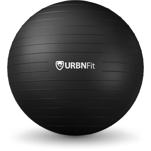 URBNFit Exercise Ball - Yoga Ball in Multiple Sizes for Workout, Pregnancy, Stability - Anti-Burst Swiss Balance Ball w/Quick Pump - Fitness Ball Chair for Office, Home, Gym