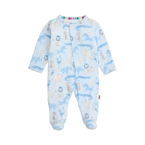 Magnetic Me Boys Modal Magnetic Baby Footie Pajamas | Silky Soft Modal Fabric | Baby Sleepers Available in Sizes PRE - 24M