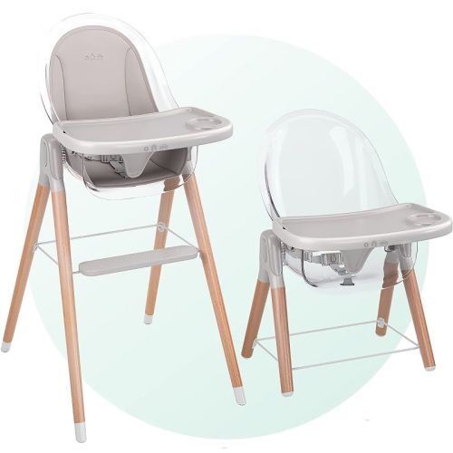 Children of Design Adjustable 6-in-1 Wooden Classic High Chair for Babies & Toddlers