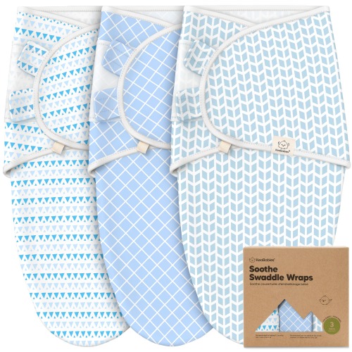 3-Pack Soothe Swaddle Wraps - Storm / OS 0-3M