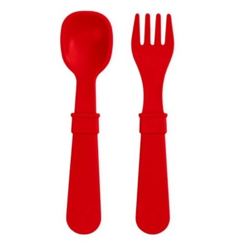 Re-Play Toddler Utensil Pair - Red - 2pc