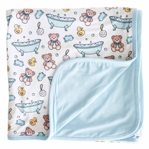 Caden Lane Bathtime Besties Double Sided Bamboo Blanket