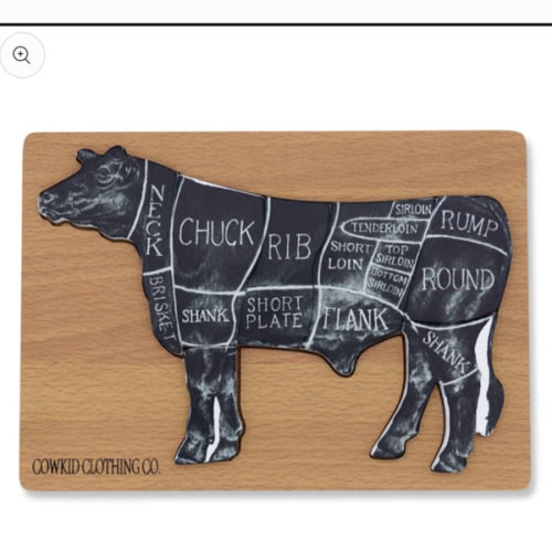 Beef Cuts Wooden Puzzle – Cowkid Clothing Company