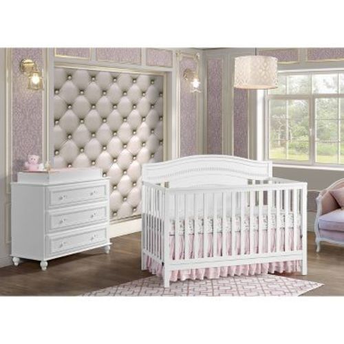 Oxford Baby Briella 4-in-1 Convertible Crib - White