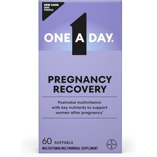 One A Day Postnatal Vitamins for Women, Postnatal Multivitamin with Folic Acid, Omega-3 DHA, B Vitamins, Support Immune Health, Breastfeeding, Post Partum Essential Nutrients for Women, 60 Ct