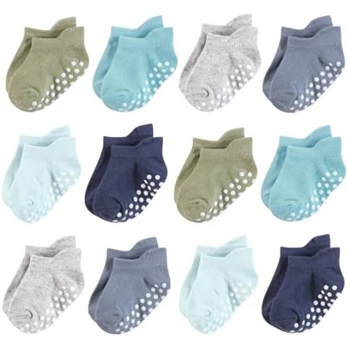 Hudson Baby Unisex Baby Non-Skid No-Show Socks