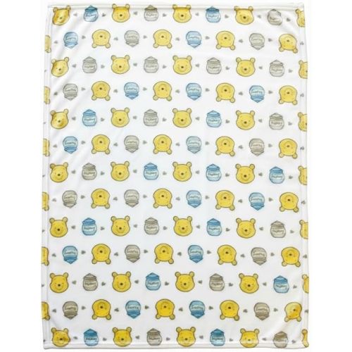 Cudlie Winnie The Pooh Blanket | Winnie The Pooh Baby Throw Blanket | Winnie-The-Pooh Plush Newborn Blankets | Pooh-Bear Fleece Throw | 30" X 40" | Multicolor | Officially Licensed