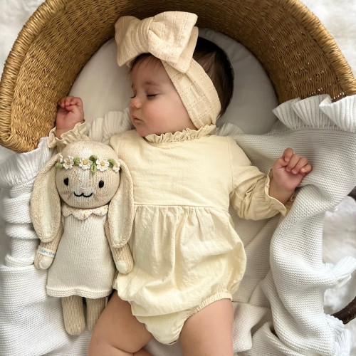 Boho Baby Girl Romper | Cream