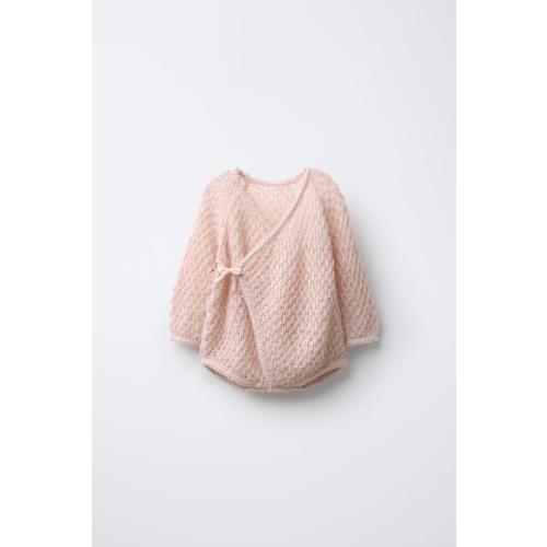WOOL BLEND KNIT BODYSUIT - Pale pink | ZARA United States