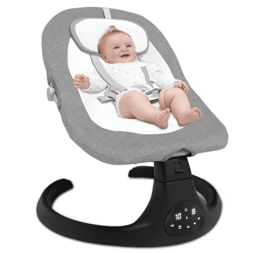 G TALECO GEAR Baby Swing for Infants, Electric Baby Swing Bluetooth Baby Bouncer with Music Speaker, Rocking Chairs, 5 Speeds and Remote Control, Gray