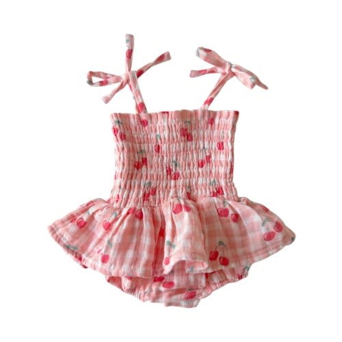 Baby Girl Smocked Bubble Romper w/ Skirt - ON SALE