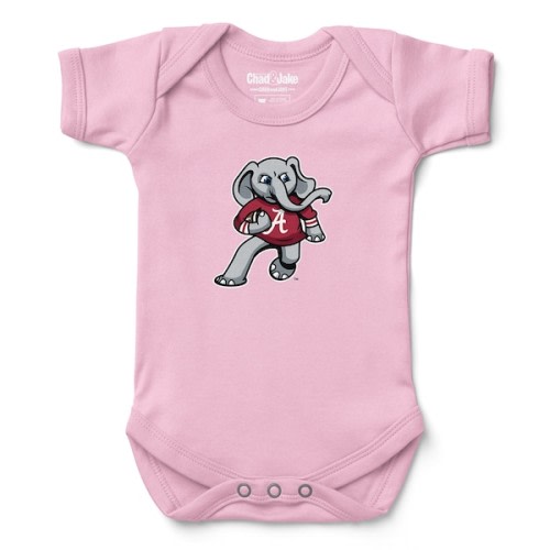 Alabama Crimson Tide Chad & Jake Infant Football Bodysuit - Light Pink