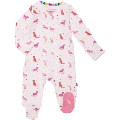 Magnetic Me 100% Organic Cotton Magnetic Baby Footie Pajamas | Super Soft Cotton Fabric | Available in PRE - 24M