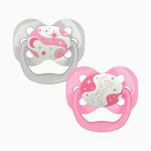 Dr. Brown's Advantage Pacifiers Glow-in-The-Dark - Pink, 2, Stage 1