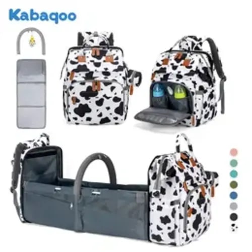 Kabaqoo Diaper Bag Backpack for Baby - Large Capacity, Lightweight, Portable, with Mosquito Net, Foldable for Newborn Travel, Everyday Use & Work, Lightweight Diaper Handbag, Large Diaper Bags - TikTok Shop