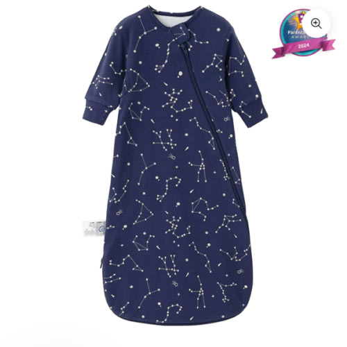 Warm Long Sleeve Sleep Sack 2.5 TOG - Organic Cotton & Camel Wool Constellation
