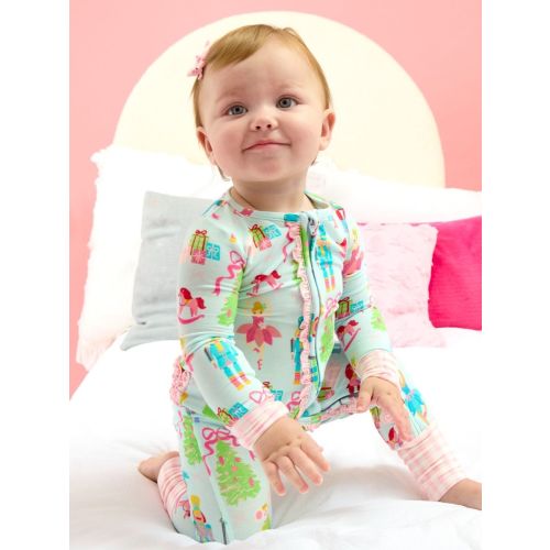 Convertible Ruffle One Piece Pajama, Bamboo Viscose