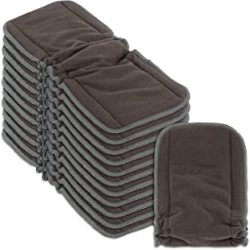 Cloth Diaper Inserts Charcoal Bamboo with Gussets