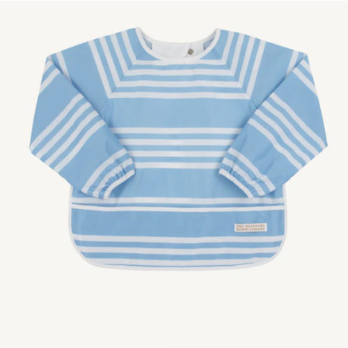 Baby Boy Bib - Striped Biscuit Bib | Absorbent Drool Bib