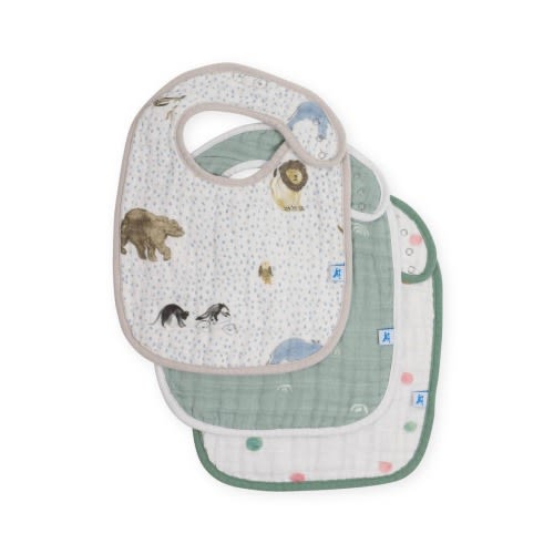 3-Pack Classic Cotton Muslin Bibs