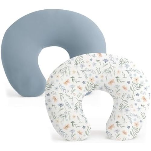 Konssy 2 Pack Nursing Pillow Covers, Soft Stretchy Cover for Breastfeeding