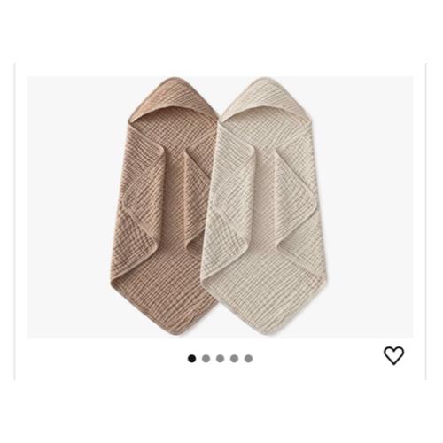 Amazon.com: Yoofoss Hooded Baby Towels for Newborn 2 Pack 100% Muslin Organic Cotton Baby Bath Towel with Hood for Babies, Infant, Toddler and Kids, 32x32Inch, Soft and Absorbent Newborn Essential, Beige&Coffee