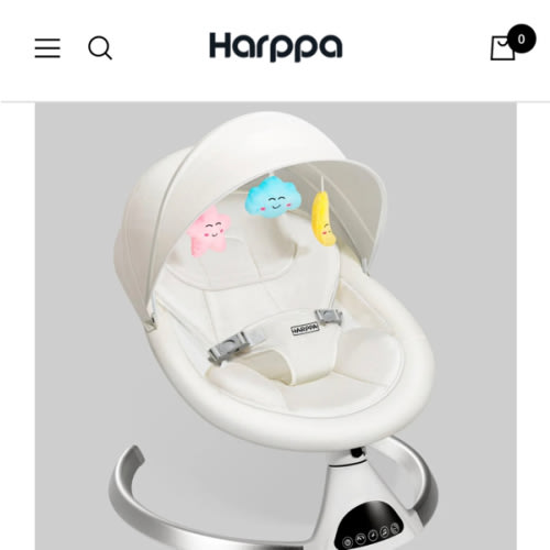 HARPPA Weddell Electric Baby Swing & Bouncer | Portable Infant Swing Chair with Remote Control – Automatic Rocker, Foldable Newborn Cradle, Indoor & Outdoor Use