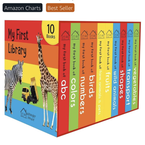 My First Library: Boxset of 10 Board Books for Kids