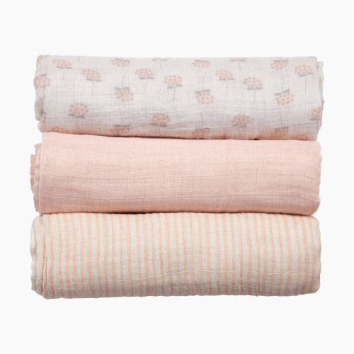 Tiny Kind 3 Pack Organic Muslin Swaddle - Floral Bunch