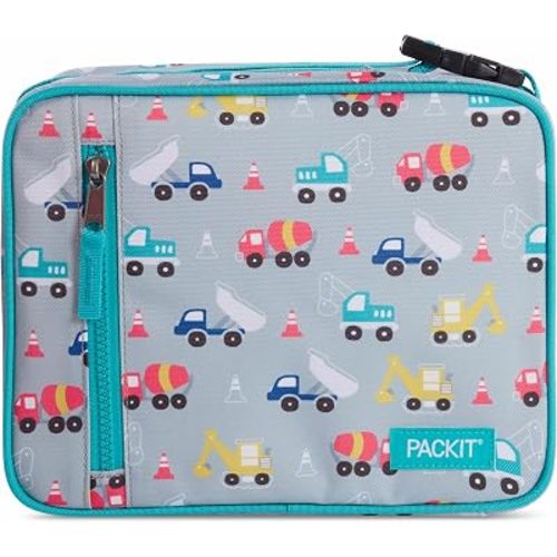 PackIt Freezable Classic Lunch Box, Construction Trucks