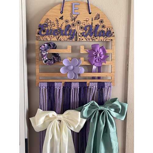 Bow holder personalized headband holder handmade hair clip organizer custom made gift for girls baby shower gift nursery room decor girl