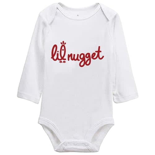 SproutJoy Little Nugget Bodysuit Baby Funny Lil Nugget Baby Bodysuit Chicken Bodysuits Boy Girls Clothes