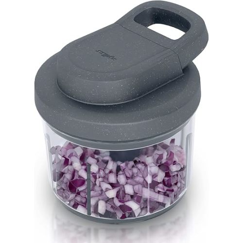 Zyliss Easy Pull Food Chopper and Manual Food Processor - Hand-Held Slicer & Dicer for Fruits & Vegetables - Easy Pull Manual Food Chopper - Cooking Gadgets & Kitchen Essentials - Easy Pull 3.0