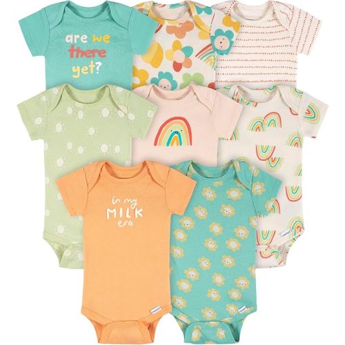 Onesies Brand baby-girls 8-pack Short Sleeve Mix & Match Bodysuits