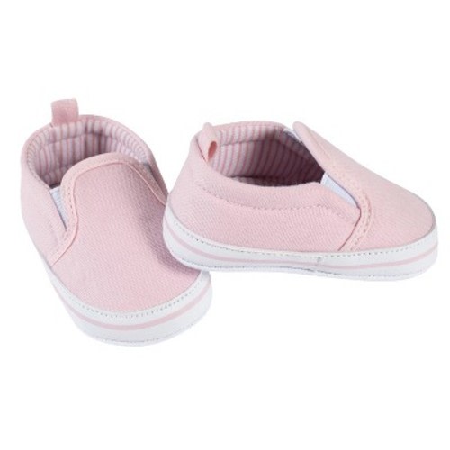 Gerber Infant Baby Slip-On Sneakers, Color: Pink, Size: 6-9 months