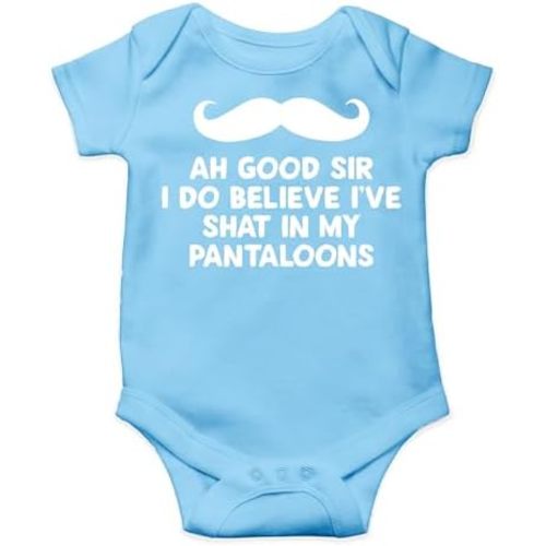 AW Fashions Ah Good Sir, I Do Believe I've Shat My Pantaloons Baby Bodysuit Cute Boy Girl Newborn Outfit