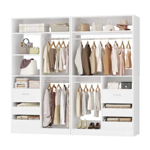 Latitude Run® 72"Closet System With 6 Drawers And 4 Rods & Reviews | Wayfair