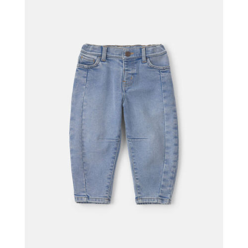 Toddler Girl Fleece-Lined Denim Barrel Jeans - Light Wash - OshKosh B'gosh | Carter's