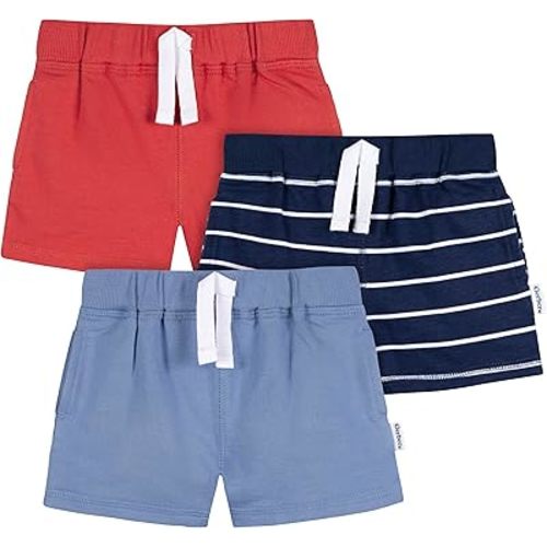 Gerber Baby & Toddler Boys' 3-Pack Pull-On Knit Shorts