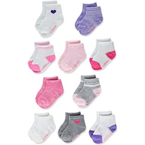 Hanes unisex-baby And Toddler Socks, Non-slip Grip Ankle Socks, Boys' and Girls', Multipacks