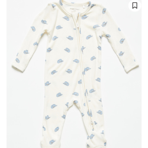 Angel Dear Infant Boys' Cowboy Hat Zippered Onesie