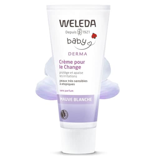 Weleda Baby White Mallow Diaper Care Cream, 1.7 Fluid Ounce, Fragrance Free Plant Rich Protection with White Mallow, Pansy, Sesame and Coconut Oils