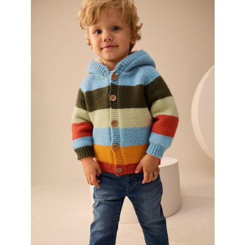 Multi Bright Stripe Character Cardigan (3mths-7yrs)