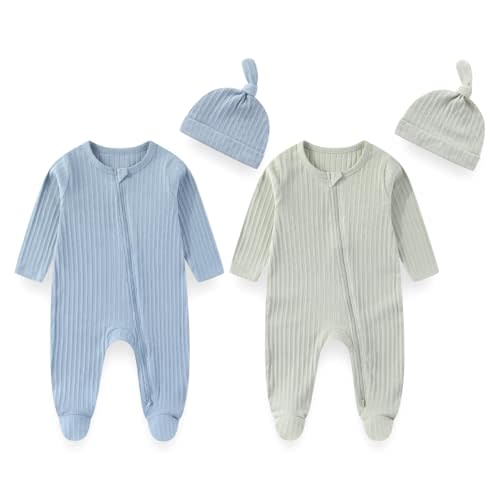 JELYLOVE Unisex Baby Boy Girl Footies Sets Cotton Long Sleeve Infant Rompers 0-12Months Babies' Outfits
