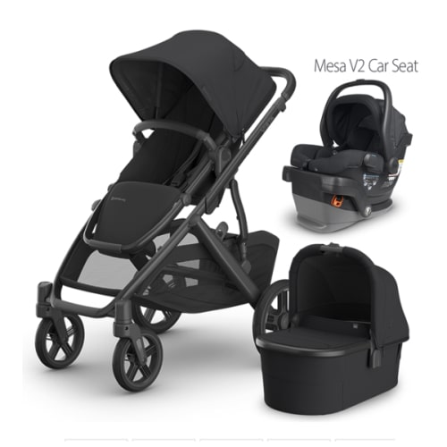 UPPAbaby Vista V3 Stroller + Bassinet + Aria / Mesa V3 / Mesa V2 Car Seat Travel System