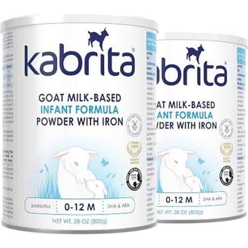 Kabrita Goat Milk Infant Formula Powder, Gentle Digestion, 28 oz, Pack of 2 | Gentle Alternative to Cow's Milk, with Iron, DHA, ARA & Prebiotics, for Infants 0–12 Months