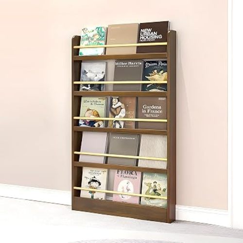 5-Tier Behind the Door Bookshelf, Behind Door Bookshelf